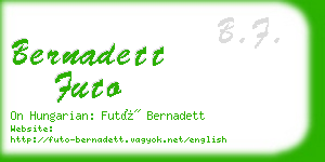 bernadett futo business card